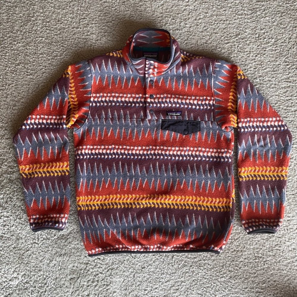 Patagonia Lightweight Synchilla Snap-T Fleece Womens Small S Laughing Waters